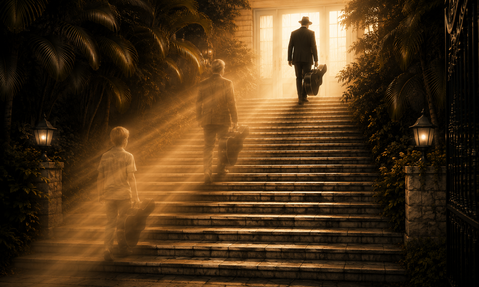David Curtis — three stages of a recording life, walking up the stairs